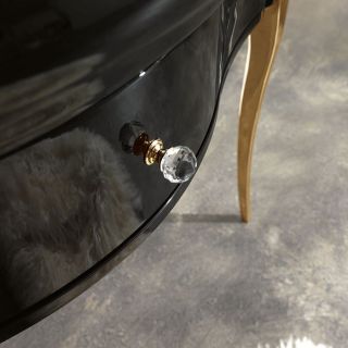 Тумба под раковину Kerasan Retro 7363K4 напольная черная золото